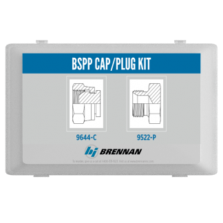 Brennan Industries 9522-P-24 Steel He x Plug 1-1/2-11 Male BSPP 