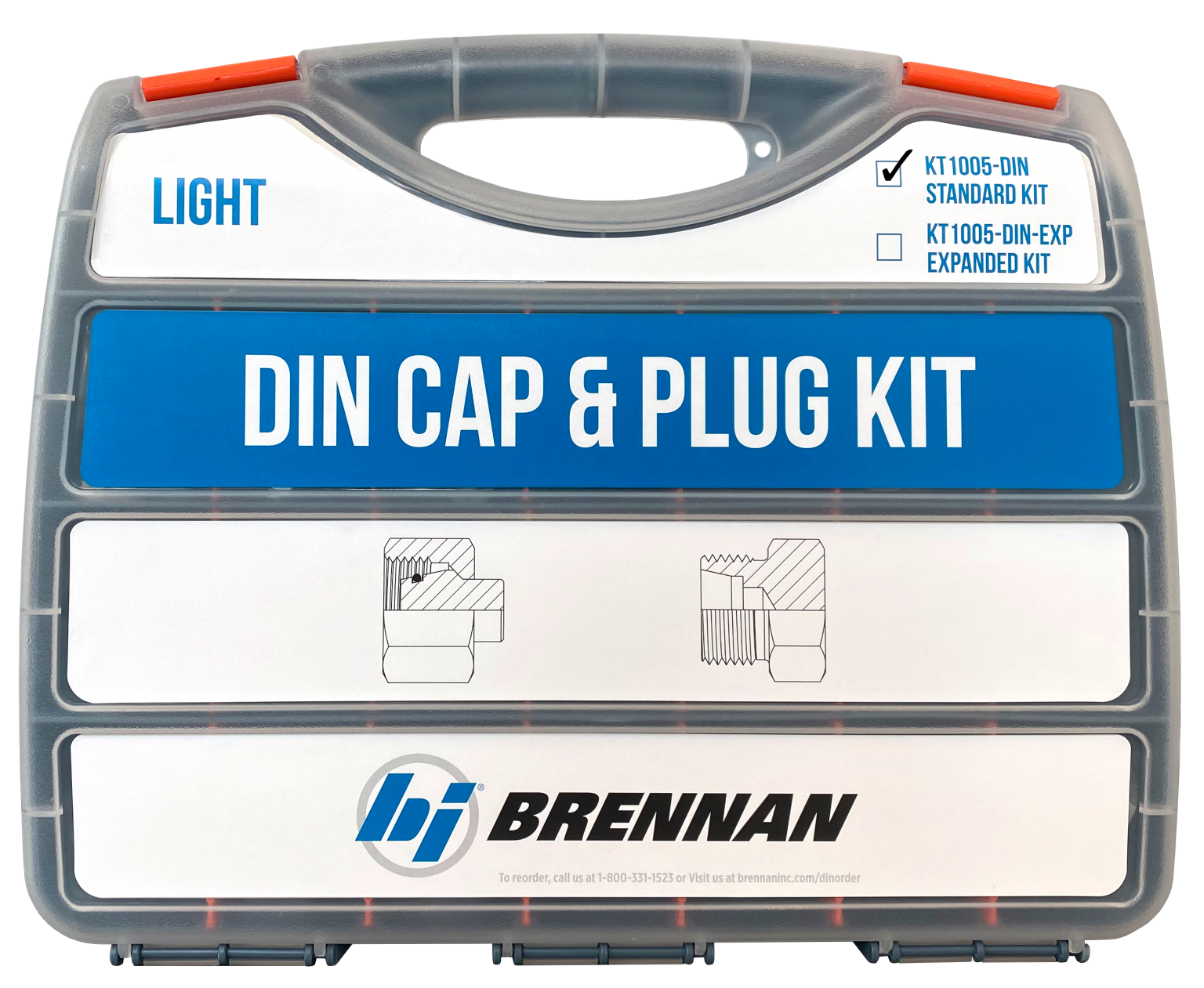 Brennan Industries DIN Cap & Plug Kit, Standard Light Duty