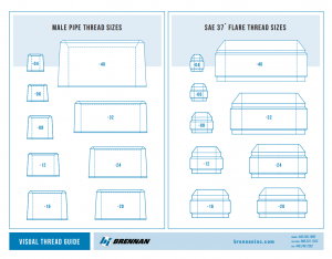 O Ring Boss Fittings Chart