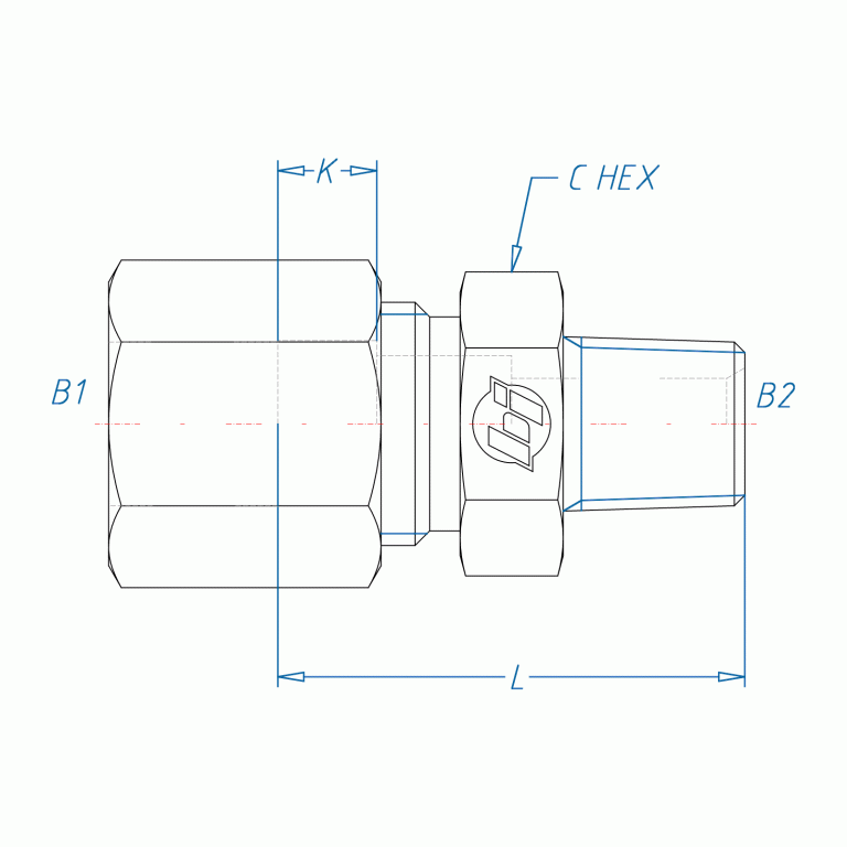 Brennan BTMP ADAPTER Straight Flareless Bite Type C2404